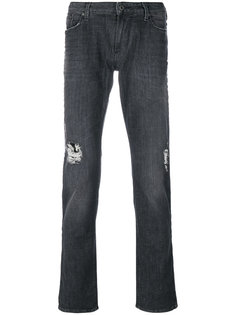 джинсы с потертой отделкой Armani Jeans