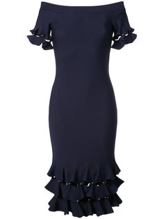 ruffled off shoulder dress Jonathan Simkhai