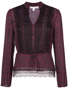 Lindberg lace trim blouse Veronica Beard