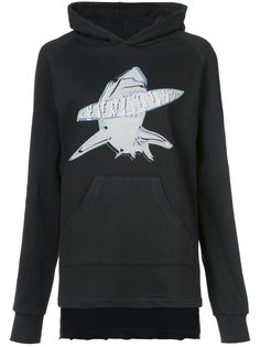 shark print hoodie Baja East