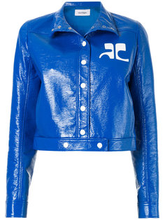виниловая куртка с логотипом Courrèges