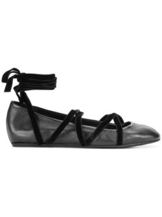 балетки со шнуровкой Lanvin