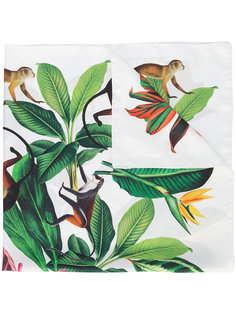 jungle print twill scarf Oscar de la Renta
