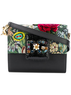 сумка на плечо с цветочной вышивкой Dolce &amp; Gabbana