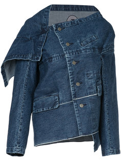 джинсовая куртка асимметричного кроя Anrealage