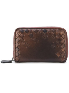 плетеный кошелек на молнии  Bottega Veneta