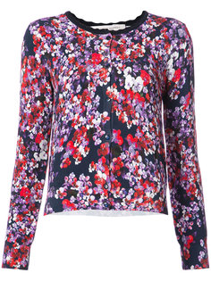 floral print buttoned cardigan  Carolina Herrera