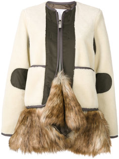 jacket with faux fur hem Sacai