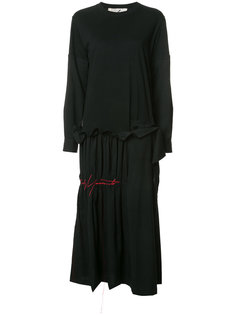 gathered detail dress Yohji Yamamoto