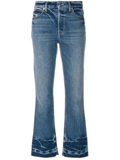 укороченные расклешенные джинсы Helmut Lang