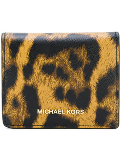 визитница с анималистическим принтом Michael Michael Kors
