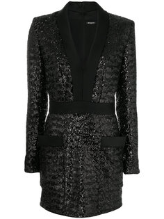 платье мини с пайетками Balmain