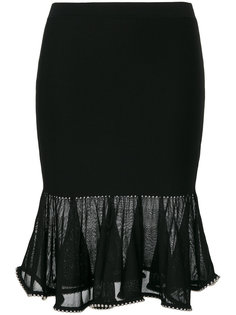 юбка с рюшами и цепочной окантовкой  Alexander Wang