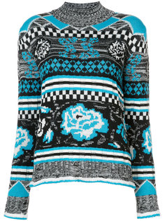 long intarsia knit jumper MSGM