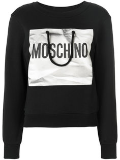 толстовка с принтом с логотипом Moschino