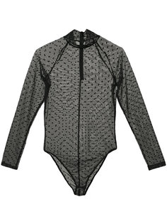 embroidered mesh bodysuit Fleur Du Mal