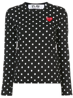 polka dot heart patch T-shirt Comme Des Garçons Play