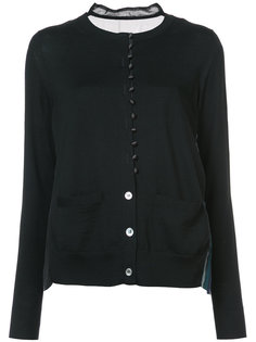 sheer button up cardigan  Sacai