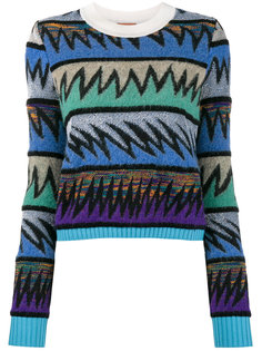 свитер с круглым вырезом и геометрическим узором  Missoni
