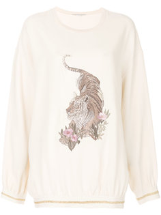 свитер с вышитым тигром Stella McCartney