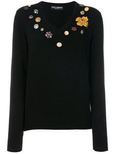 свитер с цветами Dolce &amp; Gabbana