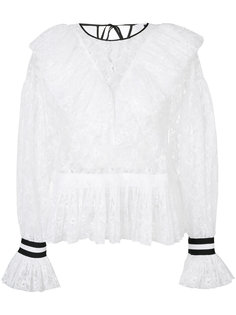 кружевная блузка с рюшами MSGM