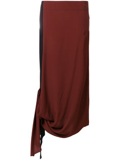 асимметричная юбка с драпированной деталью Marni