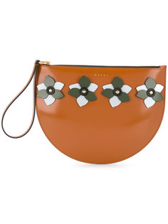 flower appliqué clutch bag Marni