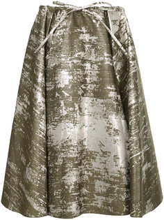 пышная юбка с размытым рисунком Jil Sander Navy
