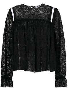 кружевная блузка с контрастными полосками MSGM