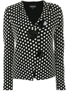 пиджак в горошек с большими пуговицами  Emporio Armani