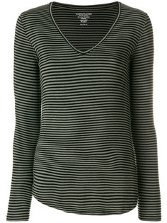 трикотажный топ в полоску с V-образным вырезом Majestic Filatures