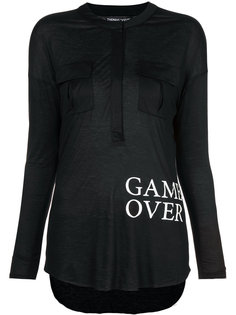 топ с принтом Game Over  Thomas Wylde