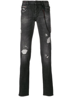 джинсы с потертой отделкой Emporio Armani