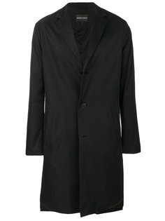 однобортное пальто Emporio Armani