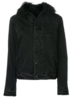 куртка с отделкой из искусственного меха Helmut Lang