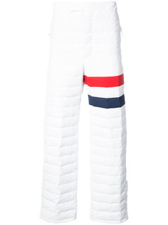 Downfilled Elastic Waistband Trouser With Red, White And Blue Stripe In Matte Nylon Poplin Thom Browne