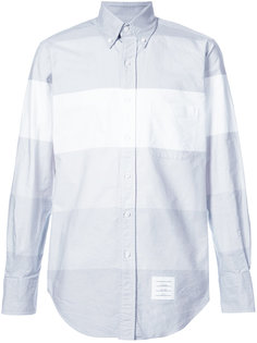 Classic Long Sleeve Shirt In Grey Multi Stripe Oxford Thom Browne