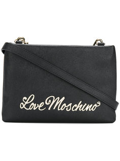 сумка на плечо с бляшкой-логотипом Love Moschino