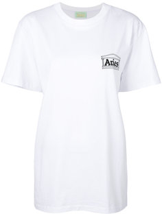 футболка с принтом логотипом Aries