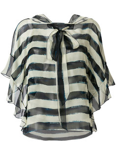 striped pussybow blouse Alberta Ferretti