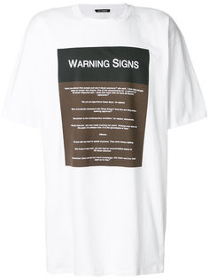 футболка Warning Signs Raf Simons