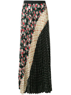плиссированная юбка в горох с цветочным принтом  P.A.R.O.S.H.