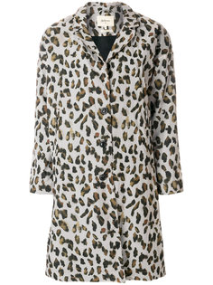 leopard print single breasted coat Bellerose