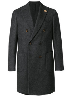 двубортное пальто строгого кроя Lardini