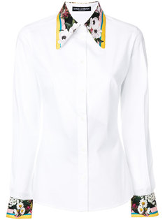 рубашка с цветочной окантовкой Dolce &amp; Gabbana