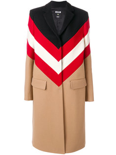 пальто к контрастными полосками MSGM
