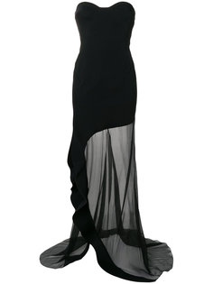 платье с длинной асимметричной драпировкой Esteban Cortazar