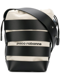 полосатая сумка-ведро Paco Rabanne