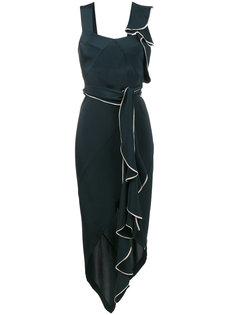 платье асимметричного кроя с драпировкой и вырезами Kitx